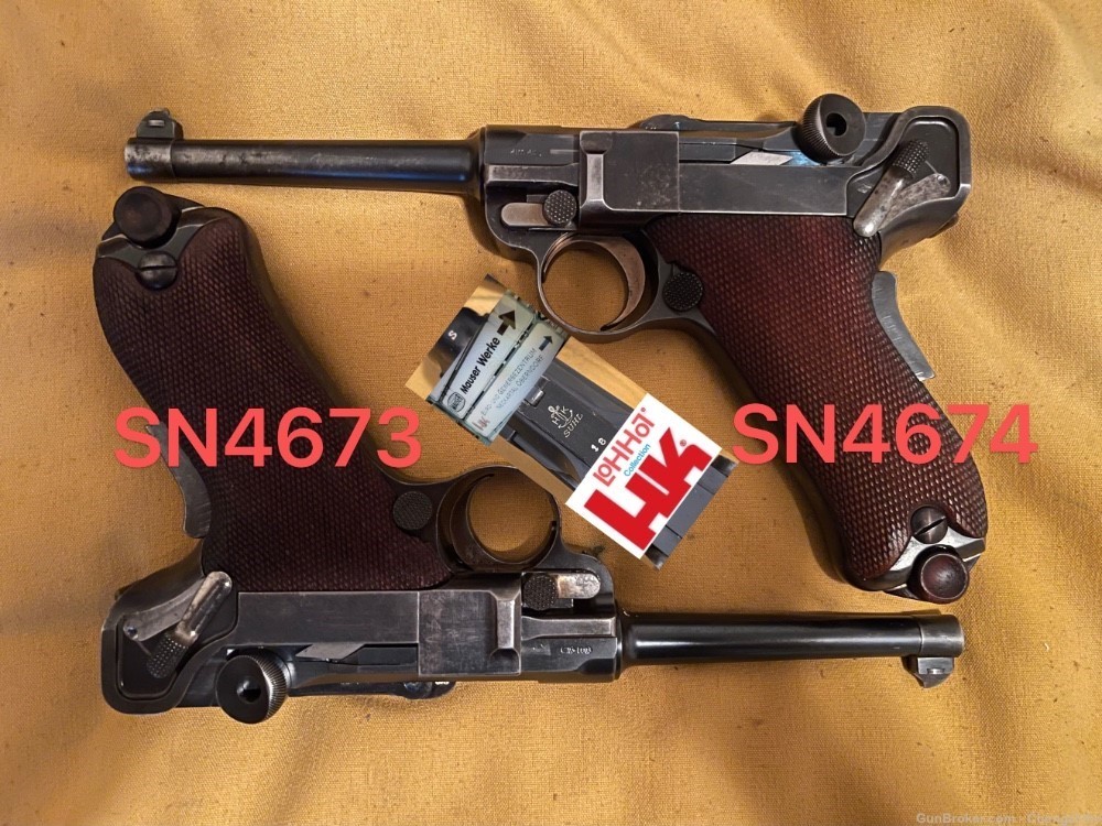 DWM 1900 Luger SN 4673 and SN 4674 Consecutive Number Pair -img-0