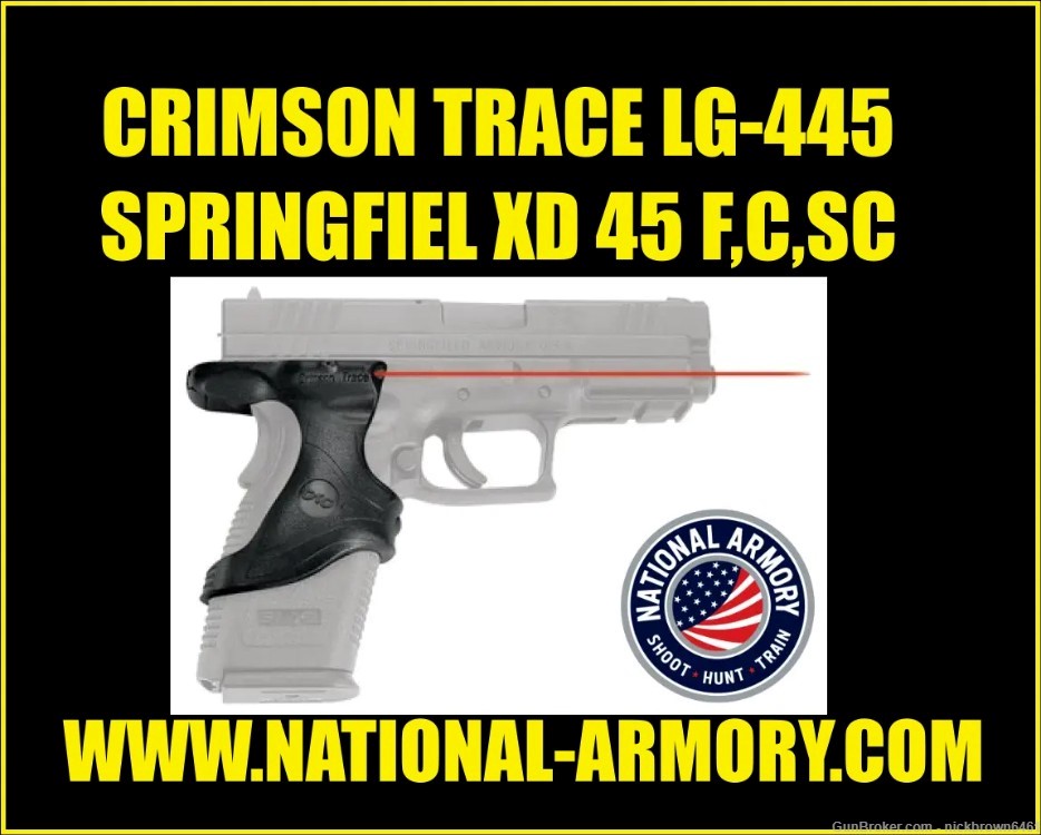 CRIMSON TRACE LG-445 SPRINGFIELD XD45 FULL SIZE, COMPACT , & SUB COMPACT-img-0