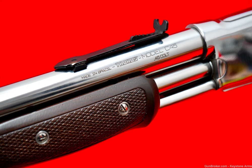 Awesome & Desired Taurus C45 Thunderbolt .45 Colt Factory Nickel As New-img-13