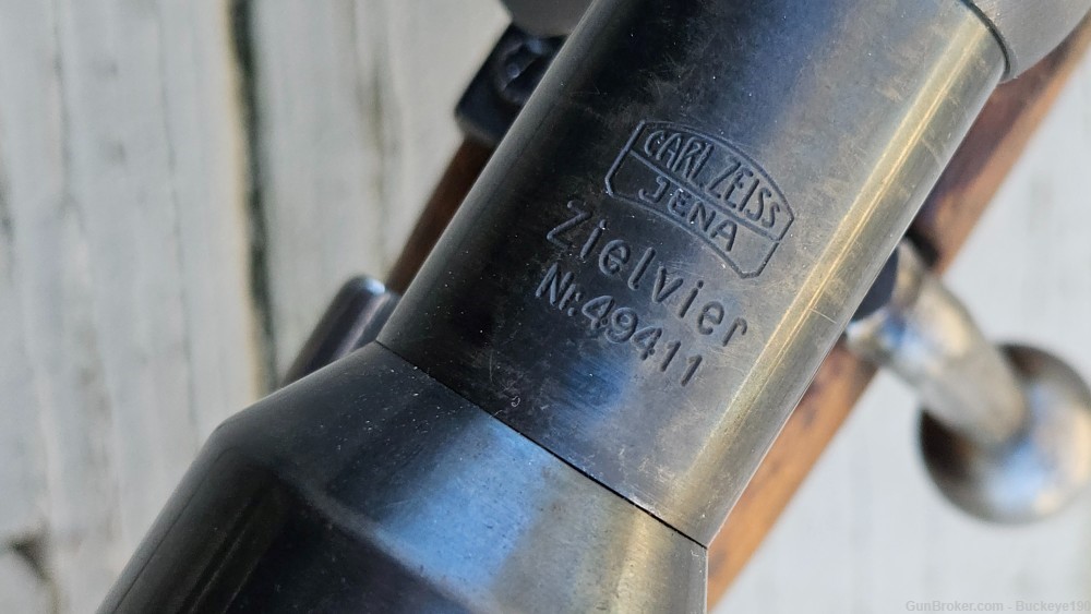 High Turret Mauser K98 K98k 98k Sniper Rifle 8mm w/ 4x Ziess Zielvier Scope-img-26