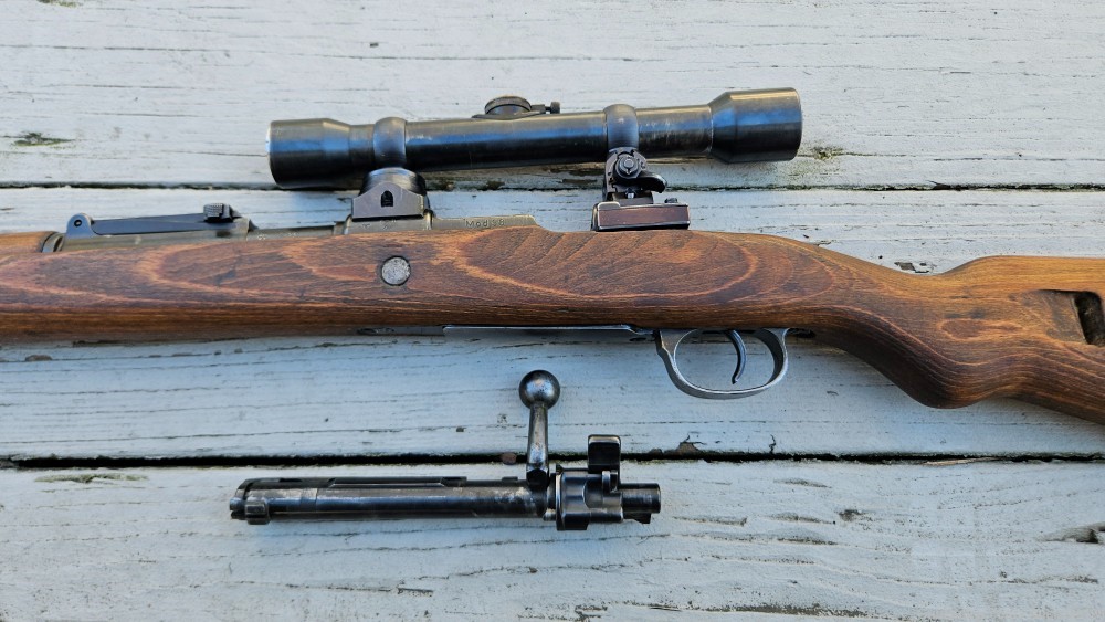High Turret Mauser K98 K98k 98k Sniper Rifle 8mm w/ 4x Ziess Zielvier Scope-img-30
