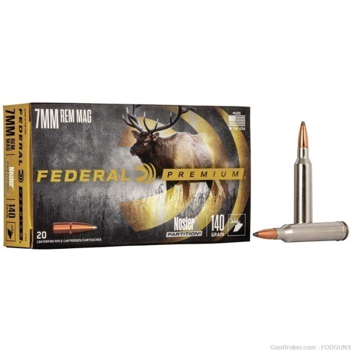 Federal Premium 7mm REM Mag - 140gr Bonded Hollow Point 20rds - $10 ship-img-0