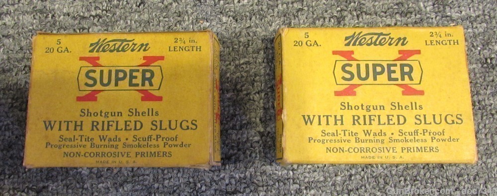 Western Super X vintage 20 GA slugs-img-3