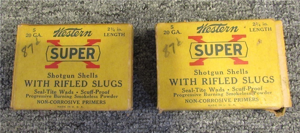 Western Super X vintage 20 GA slugs-img-0
