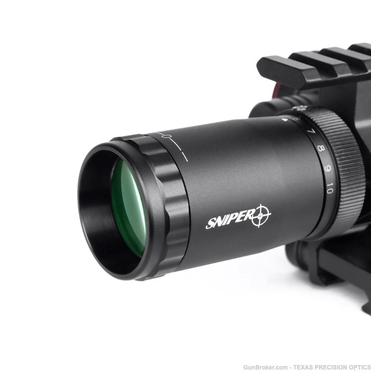 Sniper 2.5-10x40 Combo Rifle Scope Red&Green Mil-dot Reticle Green Laser-img-6