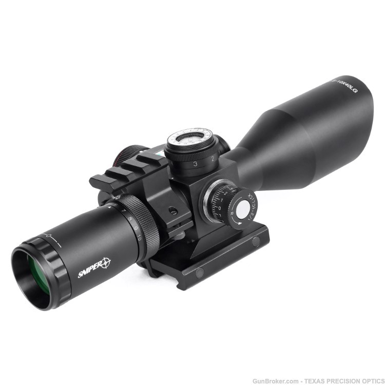 Sniper 2.5-10x40 Combo Rifle Scope Red&Green Mil-dot Reticle Green Laser-img-7