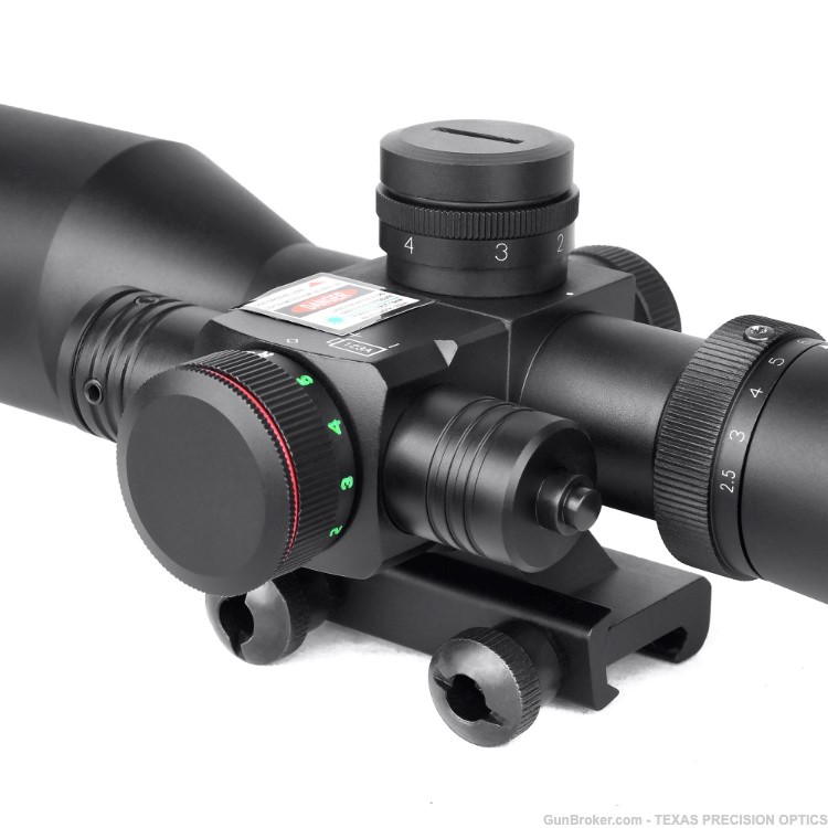 Sniper 2.5-10x40 Combo Rifle Scope Red&Green Mil-dot Reticle Green Laser-img-8