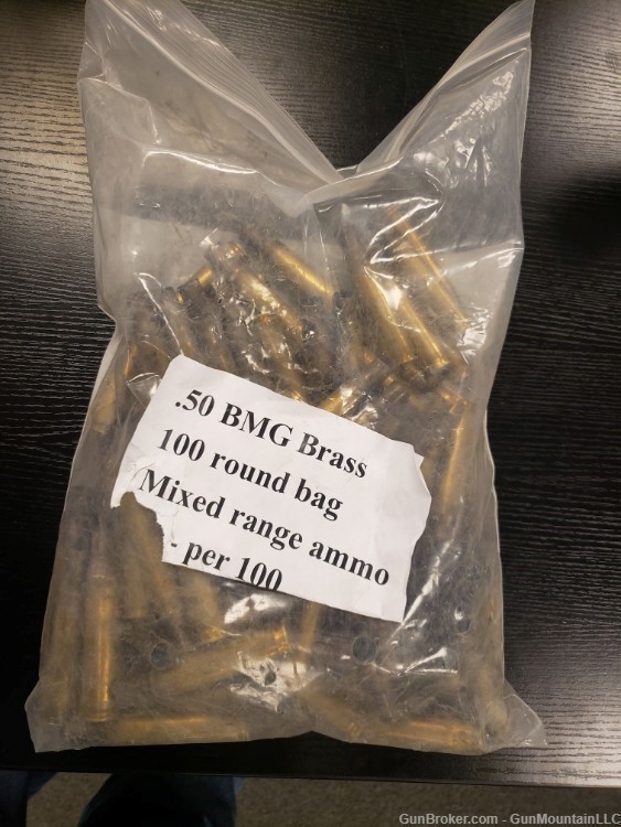 .50 BMG Brass, once fired, mixed headstamps, current, 100 rds     -img-2