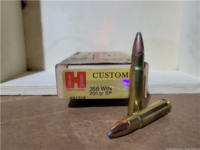 358 winchester Hornaday custom 200 gr. Sp 20 rounds No cc fees 