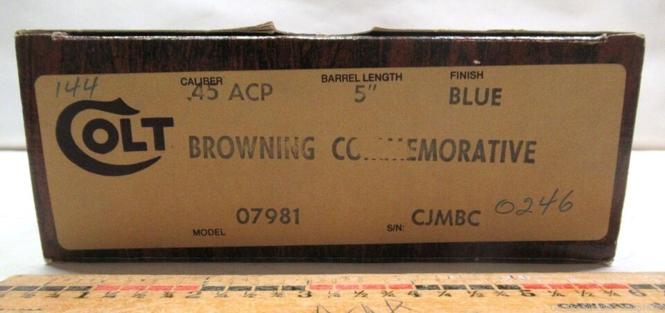 Colt Browning Commemorative .45 ACP Model 07981 Empty Box 126231-img-1