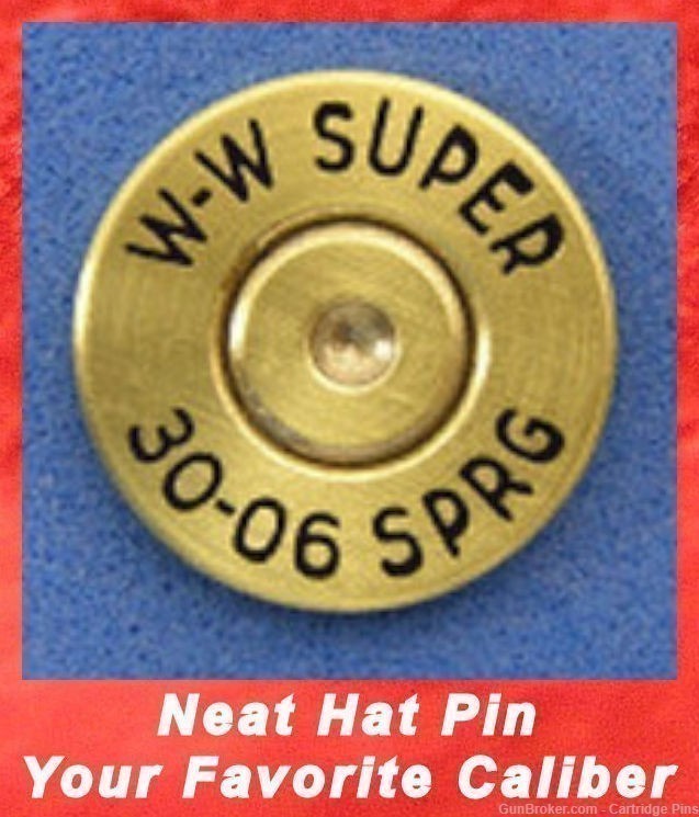 Winchester 30-06 SPRG   Cartridge Hat Pin  Tie Tac  Ammo Bullet-img-0
