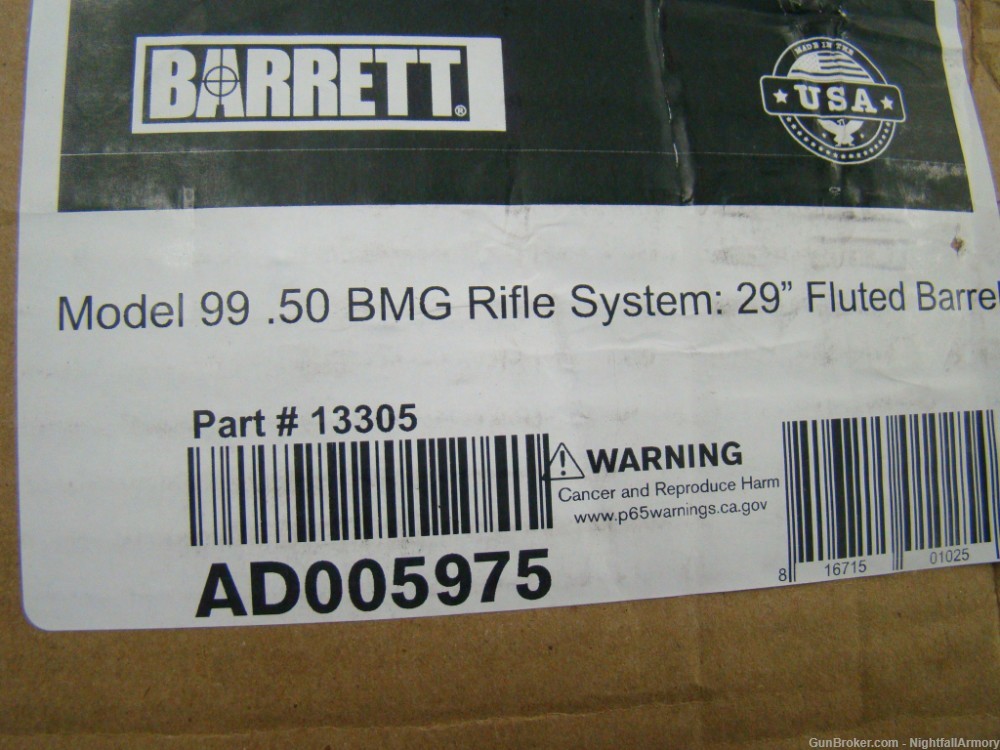 Barrett 99A1 .50BMG 99 Black Rifle 29" Fluted Bipod 50 M99 13305 Fifty cal-img-1
