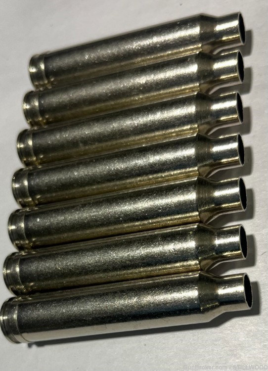 .300 Win Mag Once-fired Brass Casings Nickel FC Polished Inspected - 100-img-2