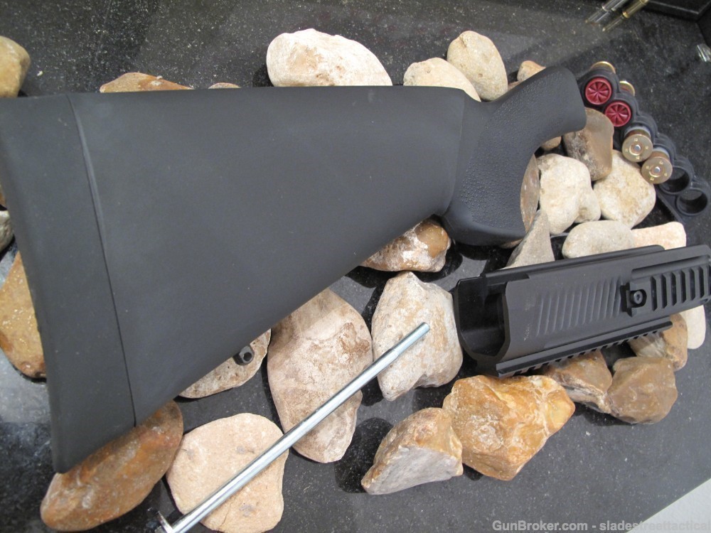 Remington 870 Hogue Shotgun Stock + Milled Tactical Picatinny Forend-img-1