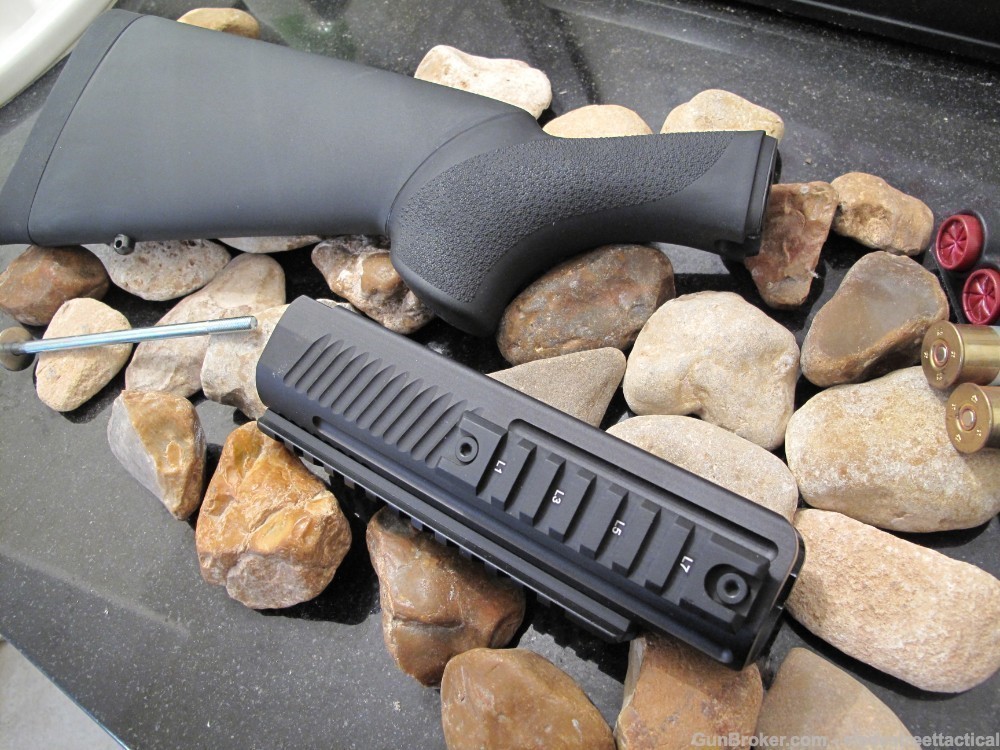 Remington 870 Hogue Shotgun Stock + Milled Tactical Picatinny Forend-img-2