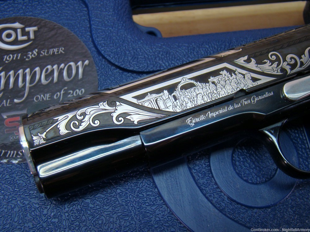 Colt The EMPEROR 1911 5" .38 Super Rare SK custom EL Aztec Pistol 1 of 200 -img-17