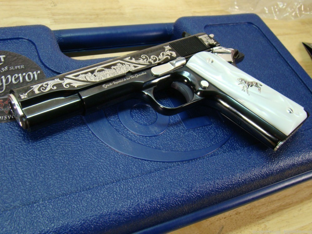 Colt The EMPEROR 1911 5" .38 Super Rare SK custom EL Aztec Pistol 1 of 200 -img-19