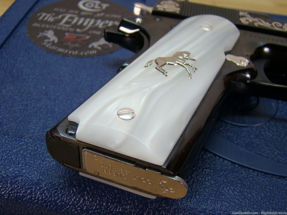 Colt The EMPEROR 1911 5" .38 Super Rare SK custom EL Aztec Pistol 1 of 200 -img-23