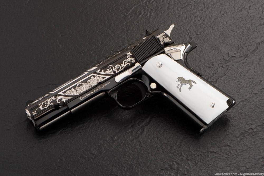 Colt The EMPEROR 1911 5" .38 Super Rare SK custom EL Aztec Pistol 1 of 200 -img-3