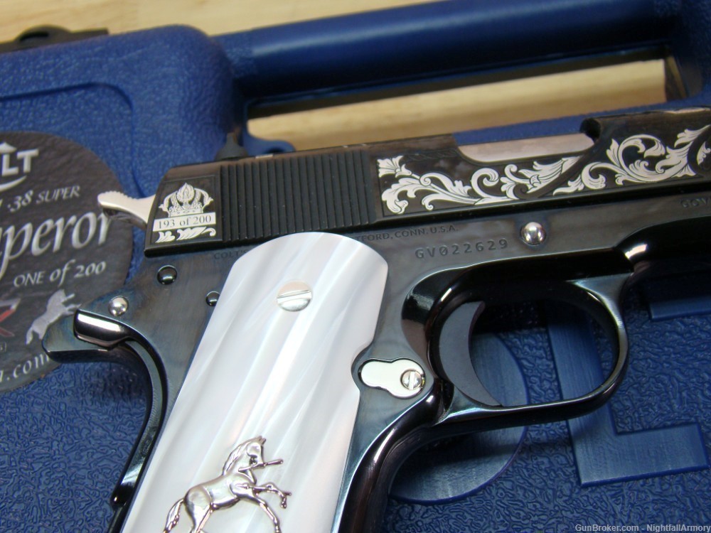 Colt The EMPEROR 1911 5" .38 Super Rare SK custom EL Aztec Pistol 1 of 200 -img-25