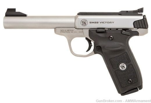 S&W SW22 VICTORY TARGET 5.5" ADJ. 10-SHOT STAINLESS POLYMER-img-0