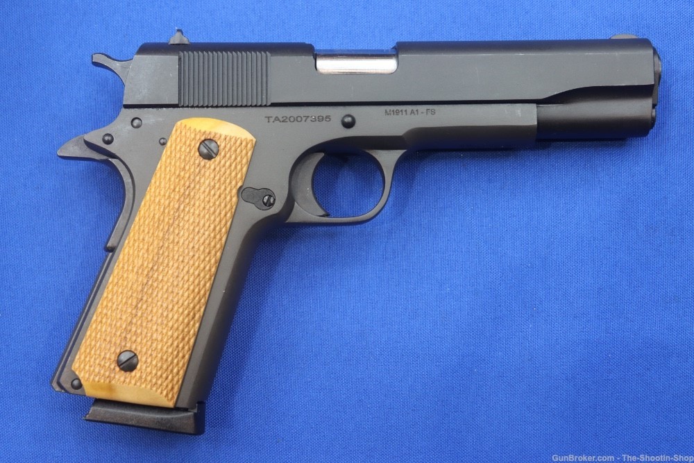 Taylors & Company Model 1911 A1 Pistol 45ACP Checkered Wood Government 5"-img-6
