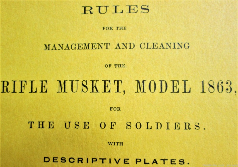 Rules For the Management & Cleaning of the Rifle Musket Model 1863  NEW-img-2