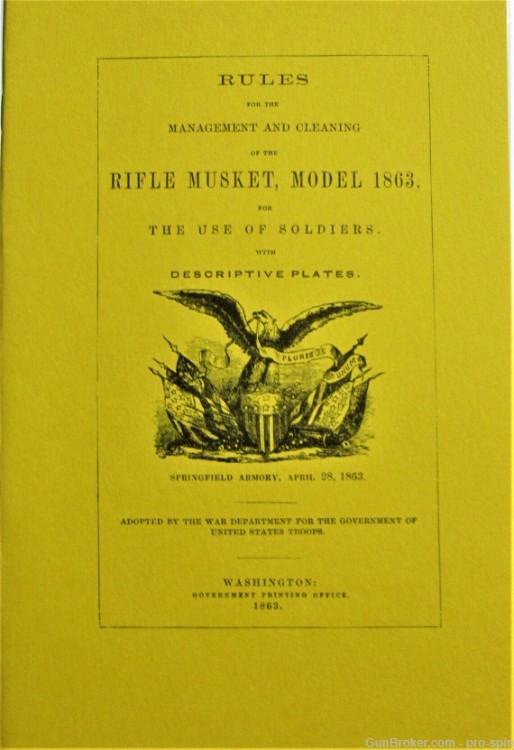 Rules For the Management & Cleaning of the Rifle Musket Model 1863  NEW-img-0