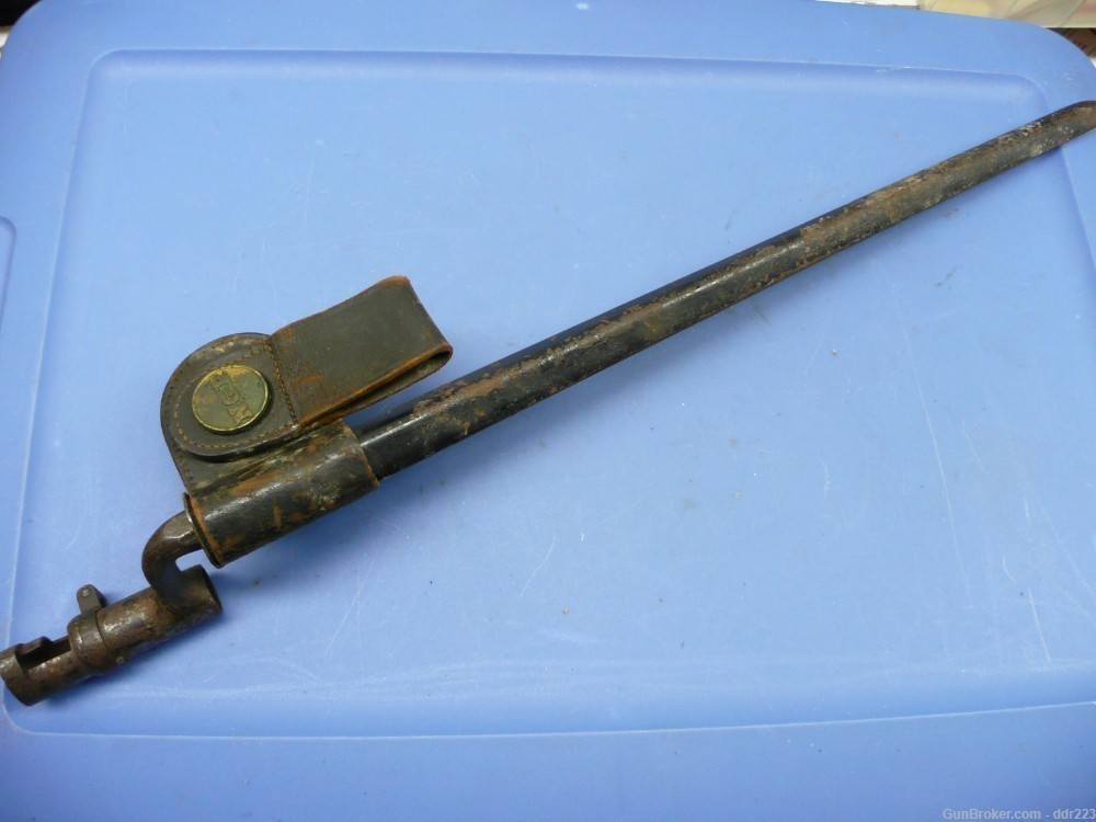 US M1874 Springfield Socket Bayonet & Scabbard, PA Natl Guard  (R958)-img-0