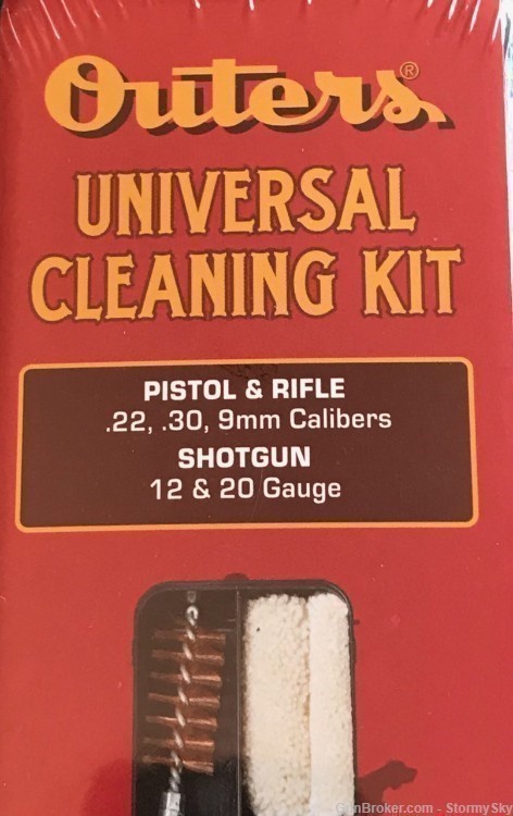 Outers 17 Piece Universal Gun Cleaning Kit 22/30/9mm caliber & 12/20 gauge-img-0