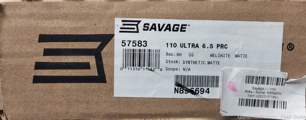SAVAGE 110 ULTRALITE 6.5 PRC Bolt Action Carbon Fiber/SS BBL Box Mag 57583 -img-4