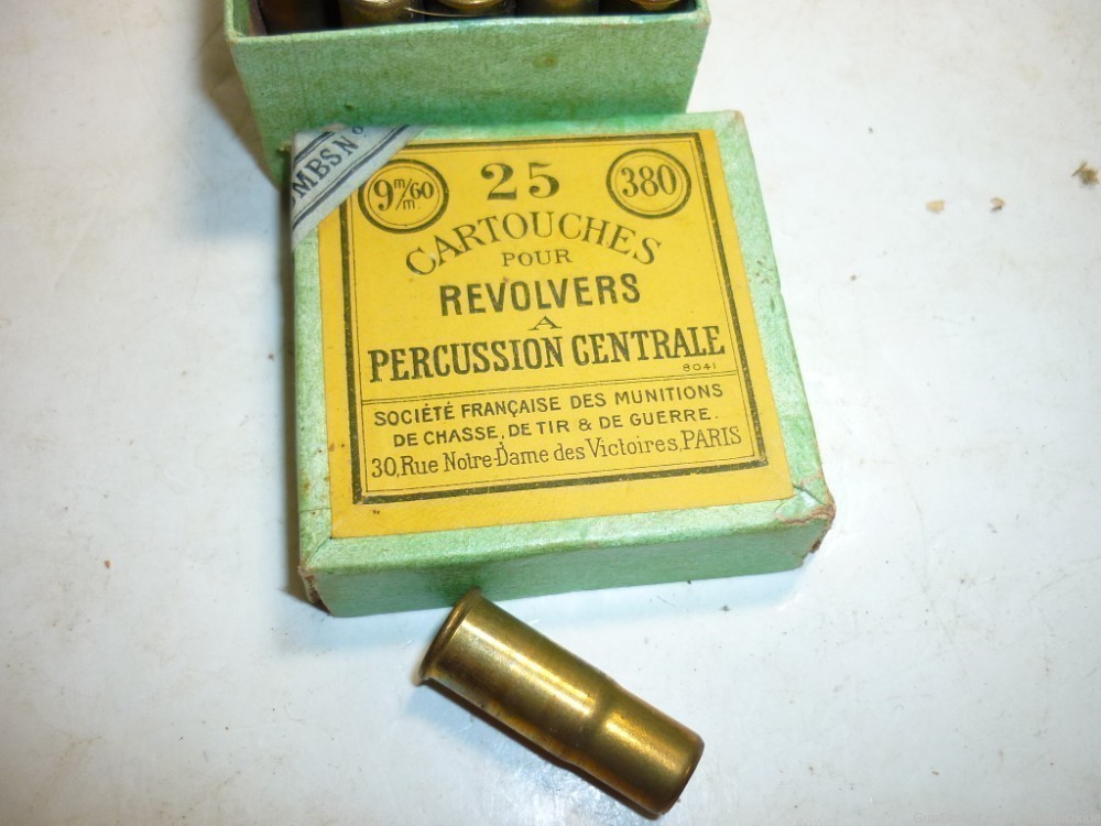 1rd 380 Revolver SHOT Cartridge RARE Lefaucheux CENTRAL FIRE -img-13