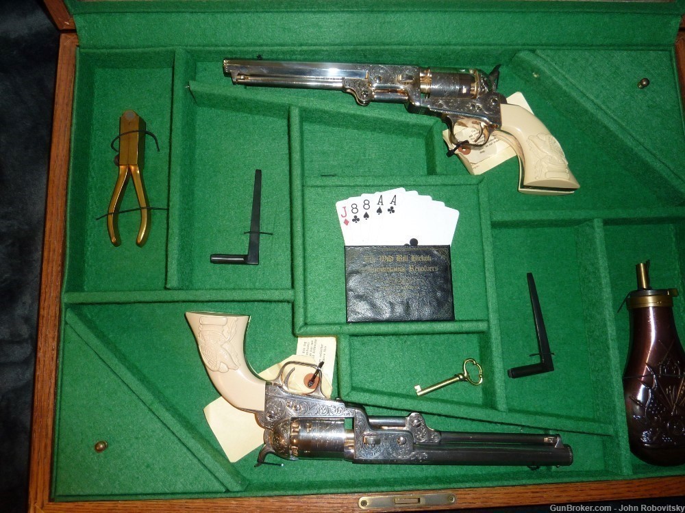 Pair Wild Bill Hickok Commemorative 1851 Navy Revolver with display case-img-0