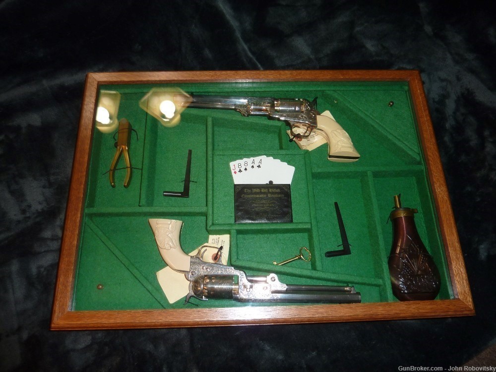 Pair Wild Bill Hickok Commemorative 1851 Navy Revolver with display case-img-3