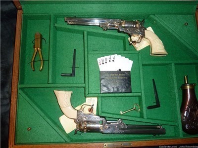 Pair Wild Bill Hickok Commemorative 1851 Navy Revolver with display case