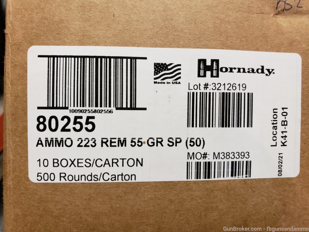 IN STOCK! NEW 500 ROUNDS HORNADY .223 55 SP SPIRE POINT 55SP 55GR 223-img-0