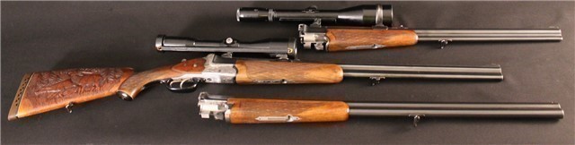 Heym Double Rifle 9.3  W/ Two Extra Barrel Sets --img-1