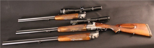 Heym Double Rifle 9.3  W/ Two Extra Barrel Sets --img-2