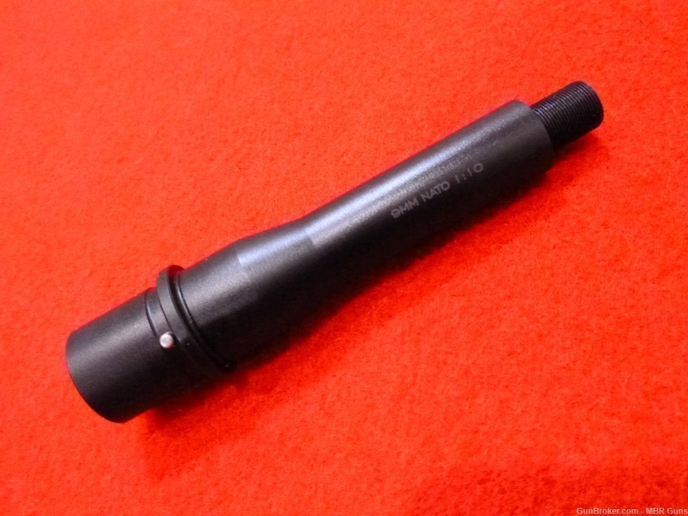 AR 15 9mm 5.25" Nitride Pistol Barrel 4150 CMV Straight Profile 1:10T USA-img-0