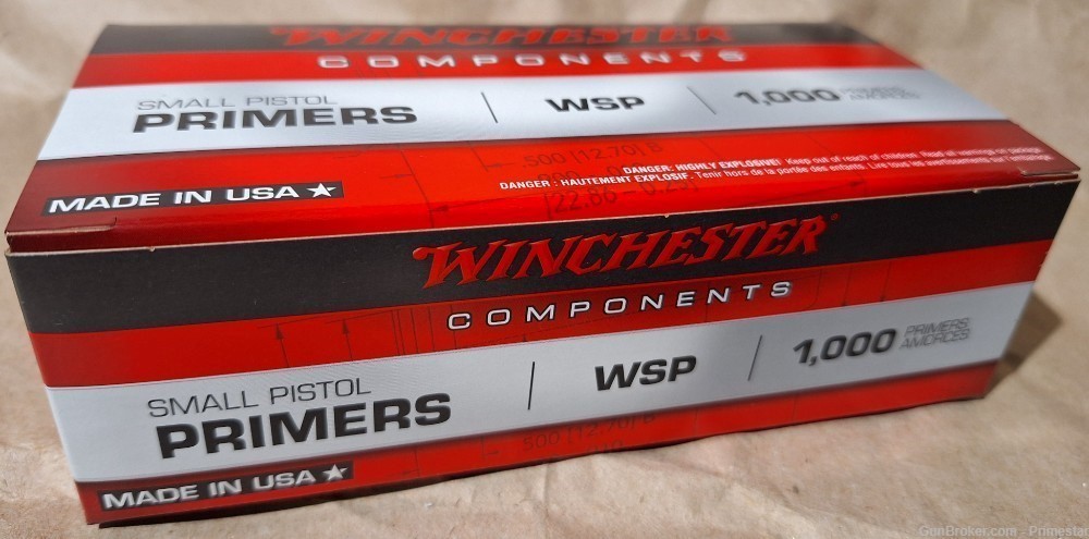 PRIMERS WSP small pistol Winchester 1,000 reloading 9mm 45acp 40s&w 1000-img-5