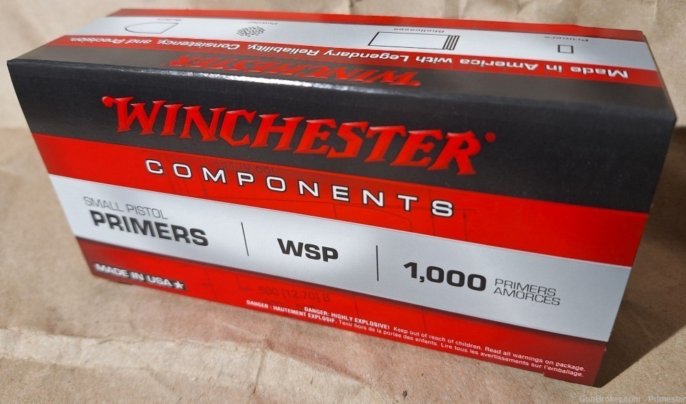 PRIMERS WSP small pistol Winchester 1,000 reloading 9mm 45acp 40s&w 1000-img-6