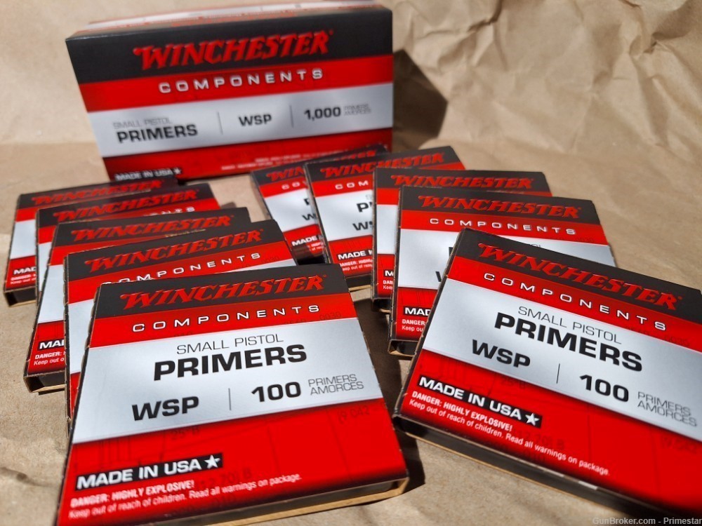 PRIMERS WSP small pistol Winchester 1,000 reloading 9mm 45acp 40s&w 1000-img-2