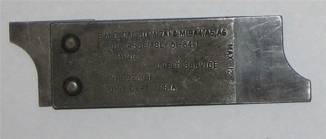 B.M.G (Browning) .30 Cal Flat Plug Timing Gauge-img-1