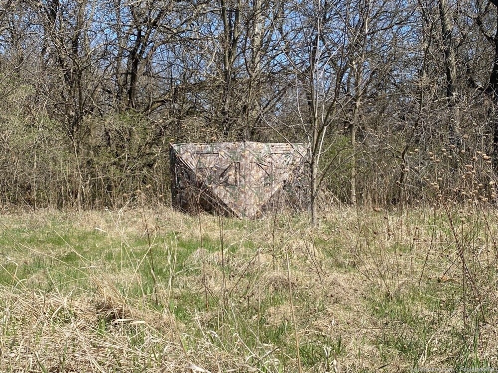 Portable Turkey Hunting Blind 2 Sided Real Tree Hub Stake Out Deer-img-4