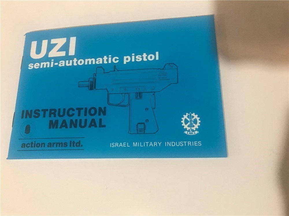 New Original IMI 'UZI' Pistol Instruction Manual-img-0
