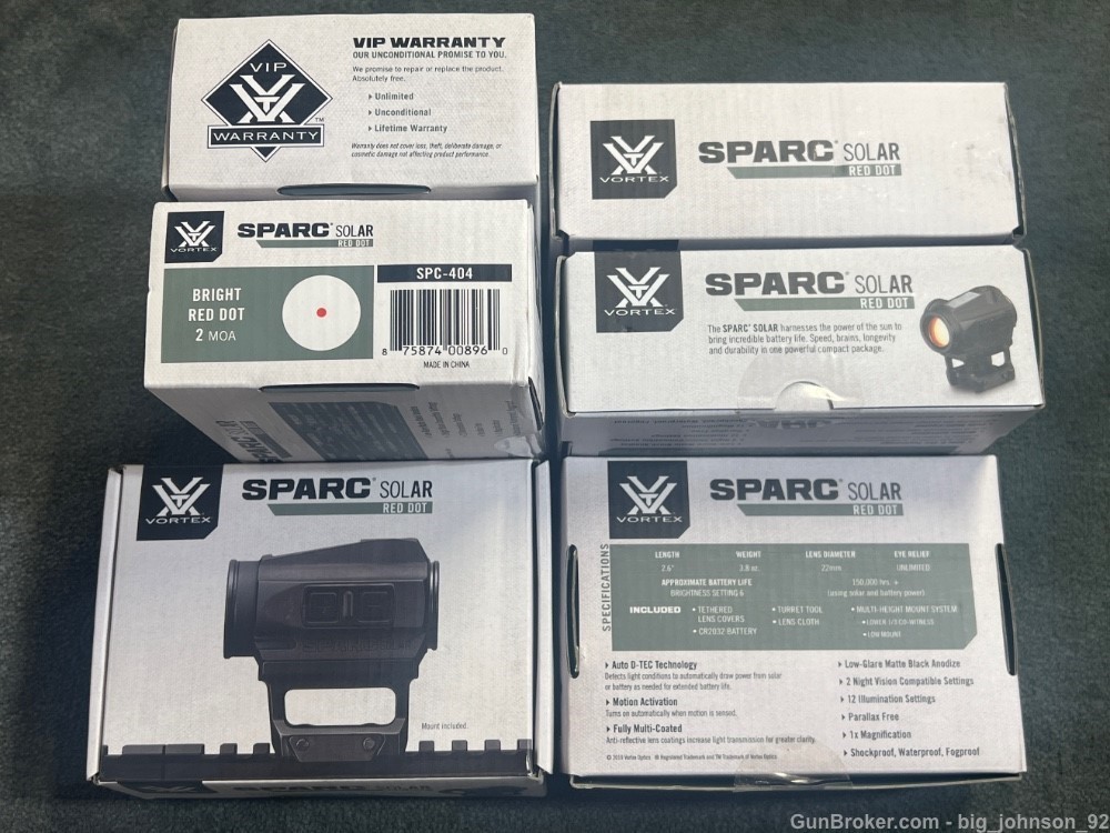 Vortex SPARC Solar Red Dot Sight SPC-404 New in Box-img-0