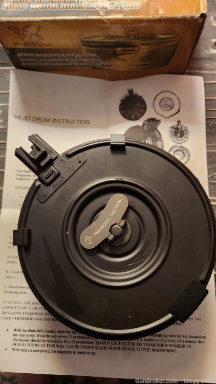 A k 47 75 round drum magazine, all steel-img-1