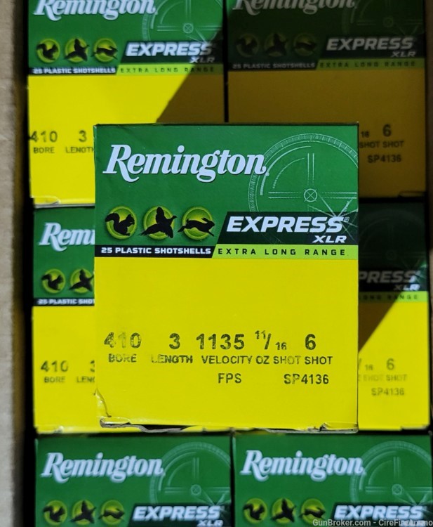 Remington Express Long shotshell .410 Gauge 3" #6 shot 3 inch 250 rds (case-img-1