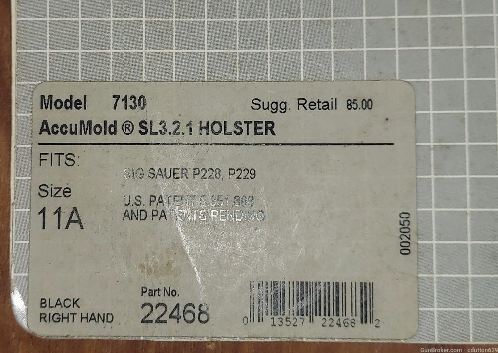 Bianchi Accumold RH black nylon holster for Sig Sauer P228 P229 22468-img-1