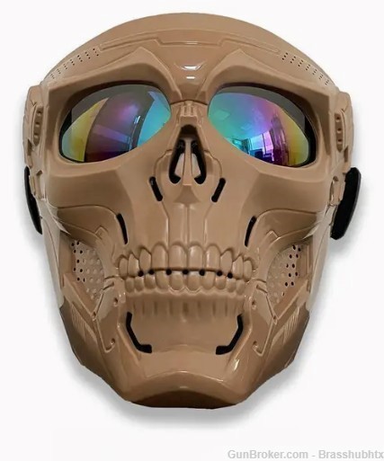 Skull Mask, Tactical Full Face Protection Outdoor Cycling Windproof Goggles-img-0
